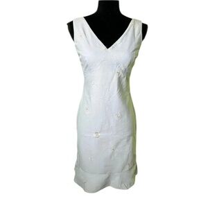 B. Moss Dress Collection Womens Blue Embroidered Tank‎ Dress 4